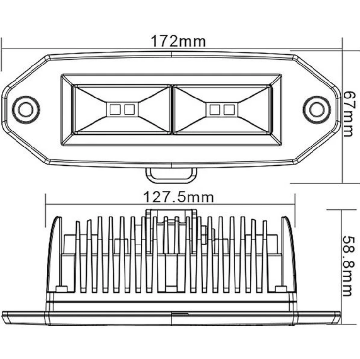 Speed Demon 4" Slim Scene LED Light Flush Mount