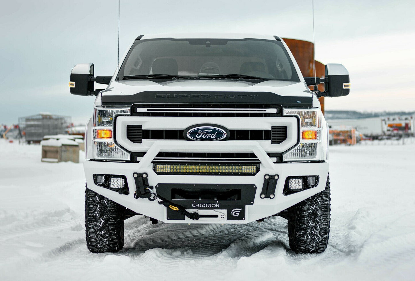 GRIDIRON 2017-2022 Ford F250-F550 Prerunner Winch Front Bumper