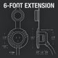 AC Port Plug With 6 Foot Extension Cord (Block Heater Cord)
