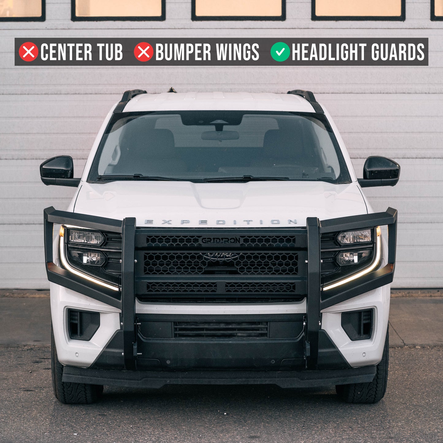 GRIDIRON 2025-2026 Ford Expedition Interceptor Front Bumper (Grill Guard + Mounts + Headlight Guard)